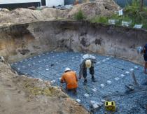 Бетонный бассейн: пошаговое строительство, технология отделки Как залить фундамент под бассейн